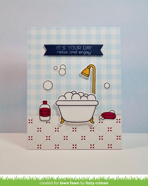 Rub-a-Dub-Dub Bathroom Tile Card