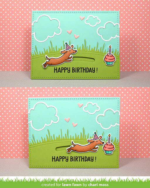 Happy Birthday Wiener Dog and Cupcake