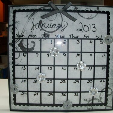 12x12 picture frame dry erase calendar