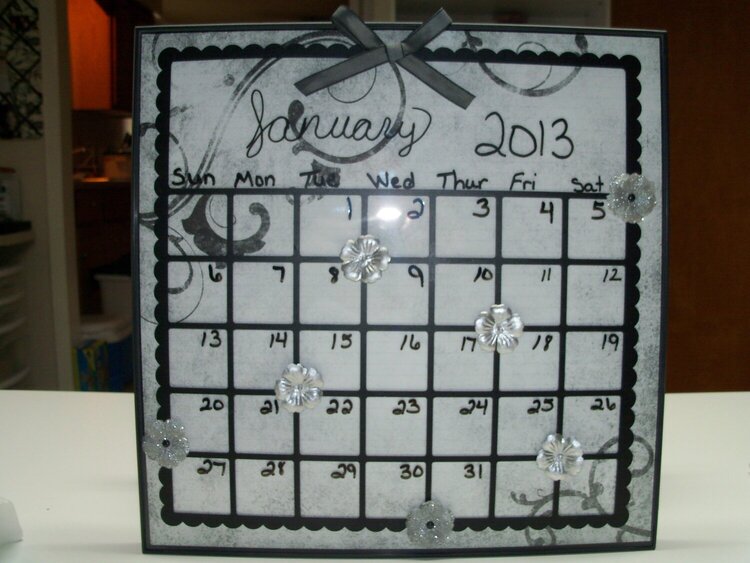 12x12 picture frame dry erase calendar