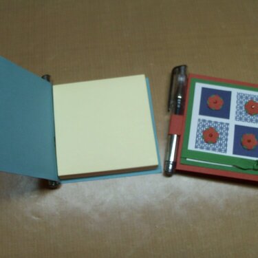 post it note holder with pen