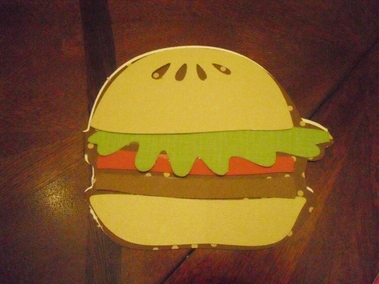 Hamburger Shaped Card