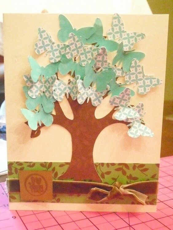 Butterfly tree card