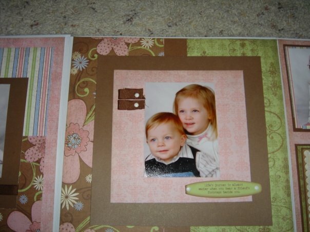 Sweet Siblings within memory book