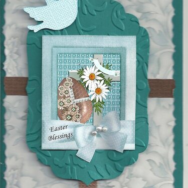 Easter card in turquoise