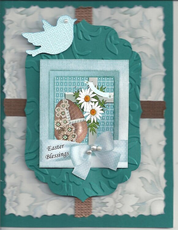 Easter card in turquoise