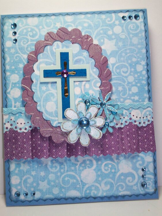 Easter Card in Blue &amp; Purple