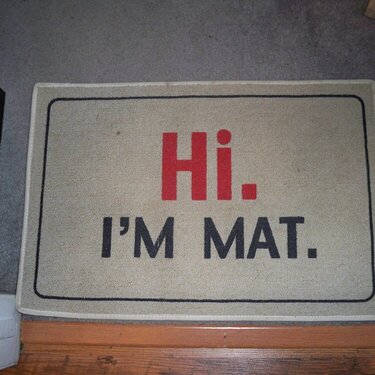 My mat in my scraproom