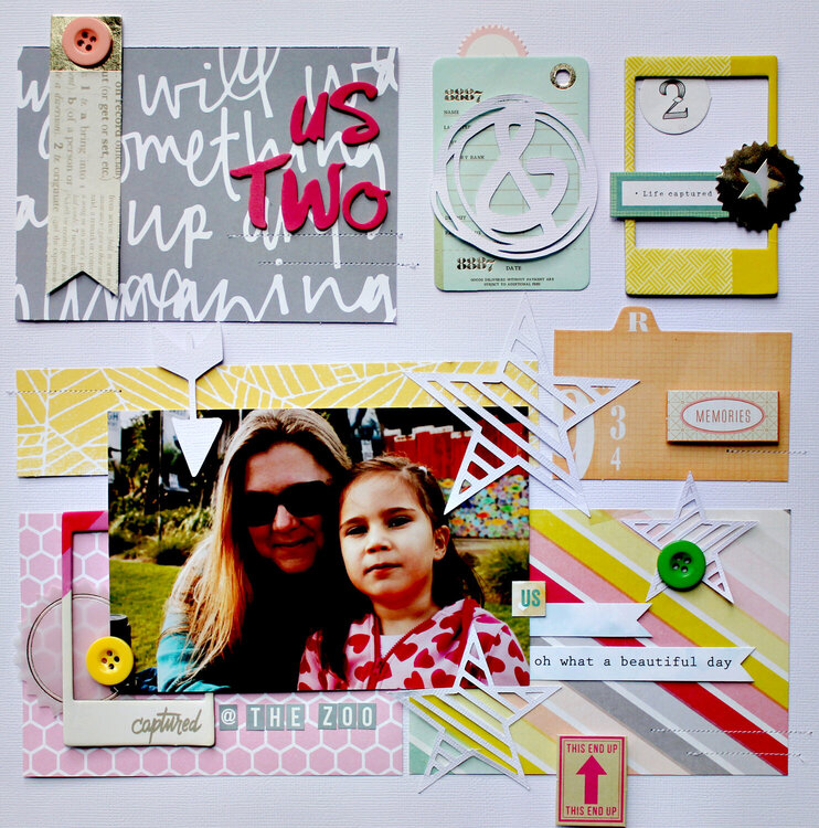 Us two @ the Zoo - Creative Scrappers/The Cut Shoppe/Crazy Monday Kits