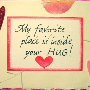 &quot;My favorite place is inside your HUG&quot;