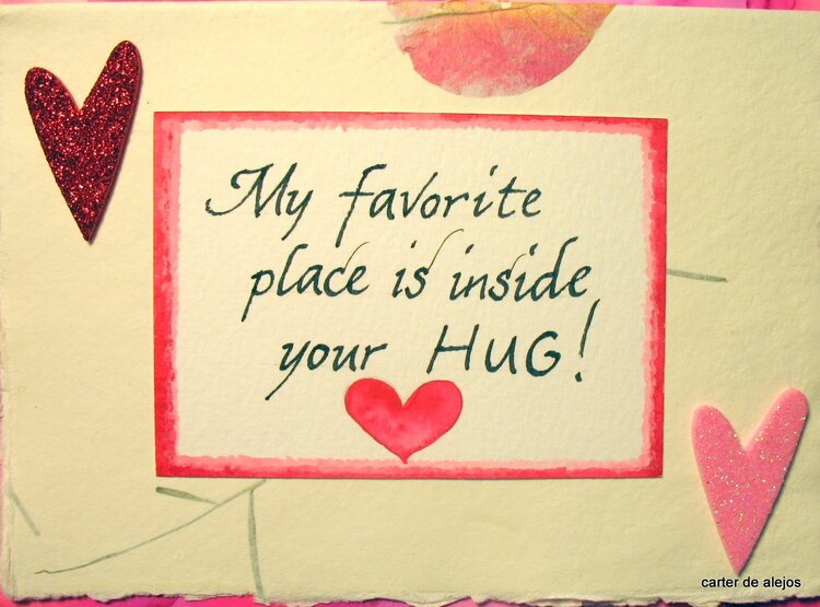 &quot;My favorite place is inside your HUG&quot;