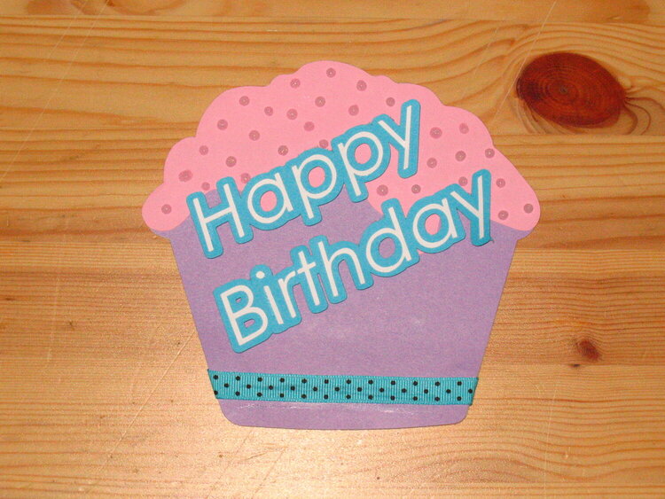 Happy Birthday Cupcake Card 2