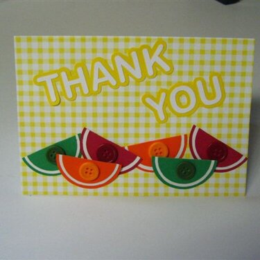 Candy Fruit Thank you card