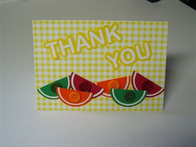 Candy Fruit Thank you card