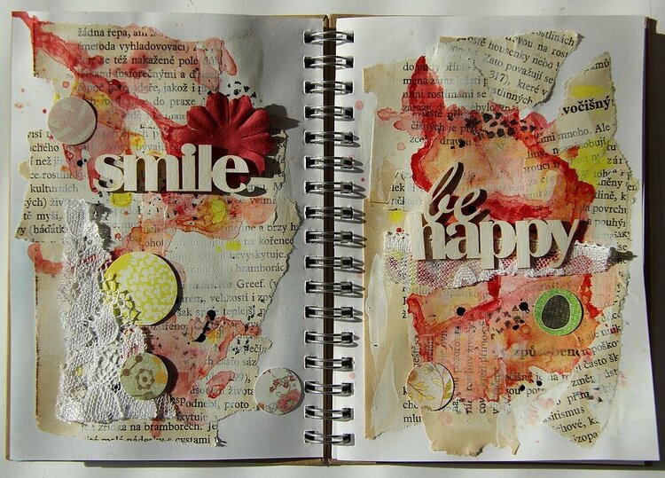 Be happy art journal