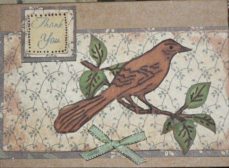 Bird Thank You Card