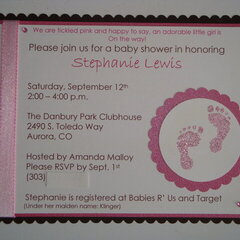 Baby shower invite