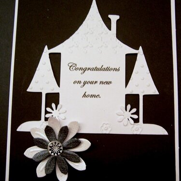 Embossed Black and White Housewarming