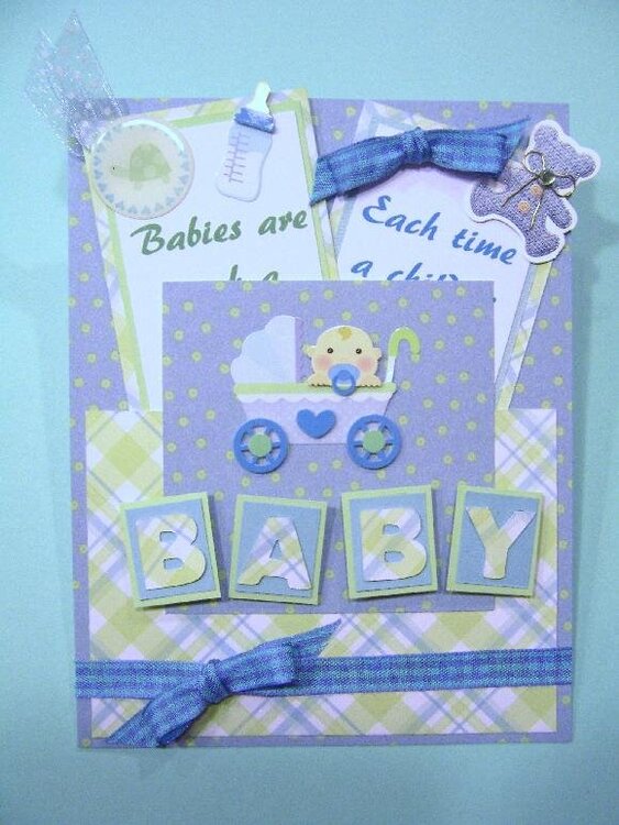 Baby Boy Pocket card with inserts.