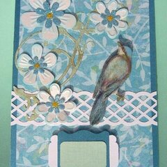 Bird on a Fence handmade card