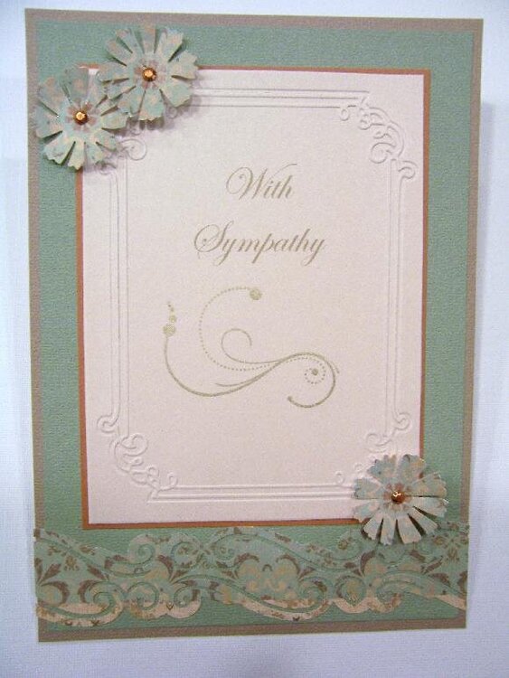 Elegant Nature Color Sympathy handmade card