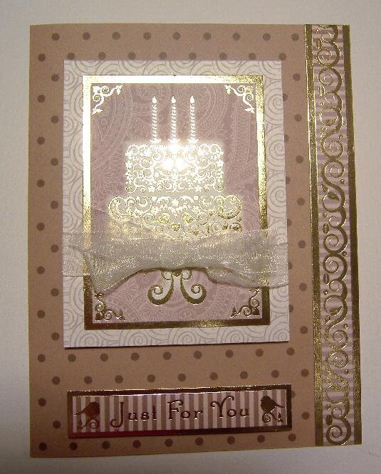 Gold Foil Birthday Cake and Candles
