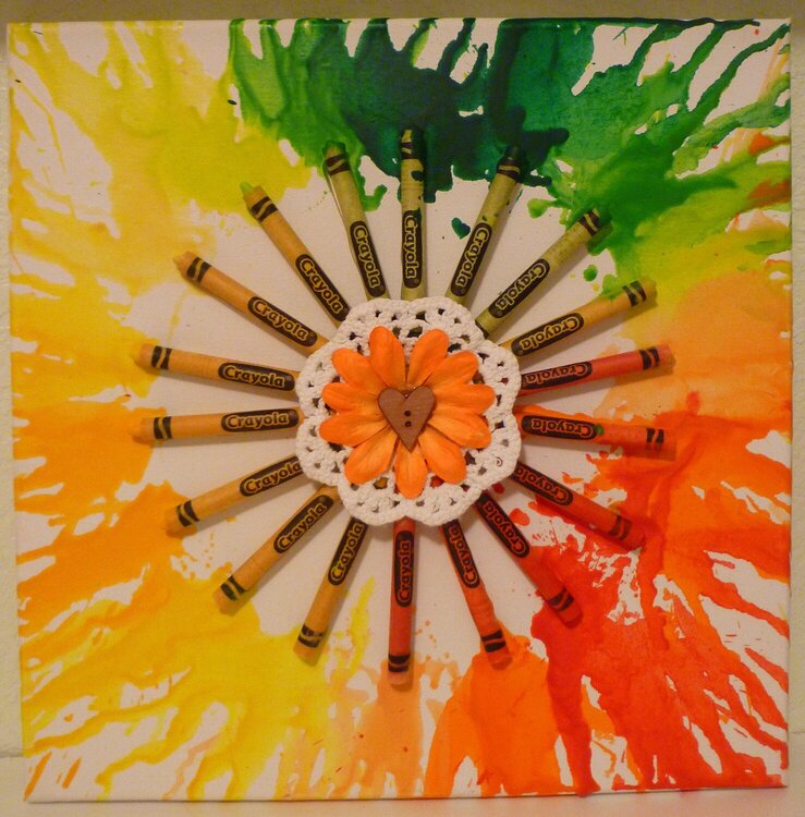 Melted crayon art