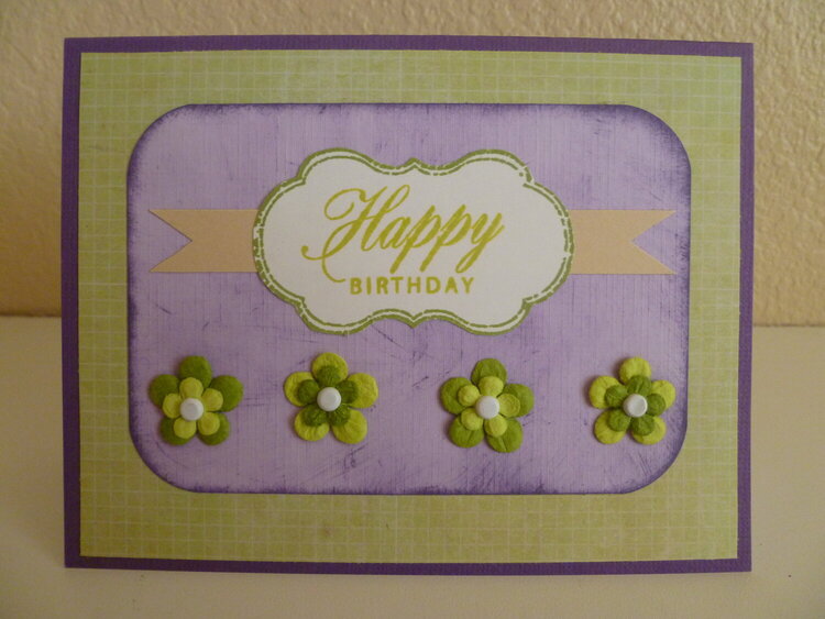 Happy Birthday - Purple/Green