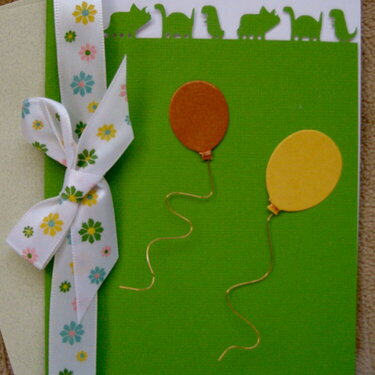 birthday wishes, with little dino border (detail)