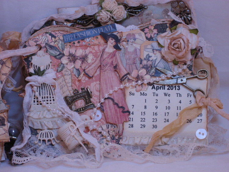 Martica&#039;s Ladies Diary SS Swap Mini Calendar - April