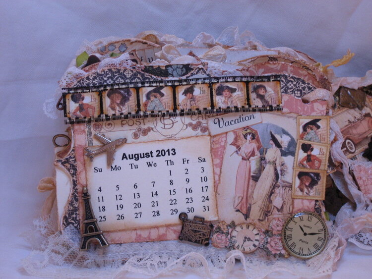 Martica&#039;s Ladies Diary SS Swap Mini Calendar - August