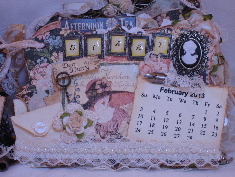 Martica&#039;s Ladies Diary SS Swap Mini Calendar - February