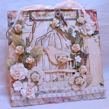 Bird Cage card using Webster&#039;s pages