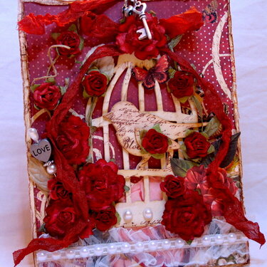 Bird Cage card using Prima papers