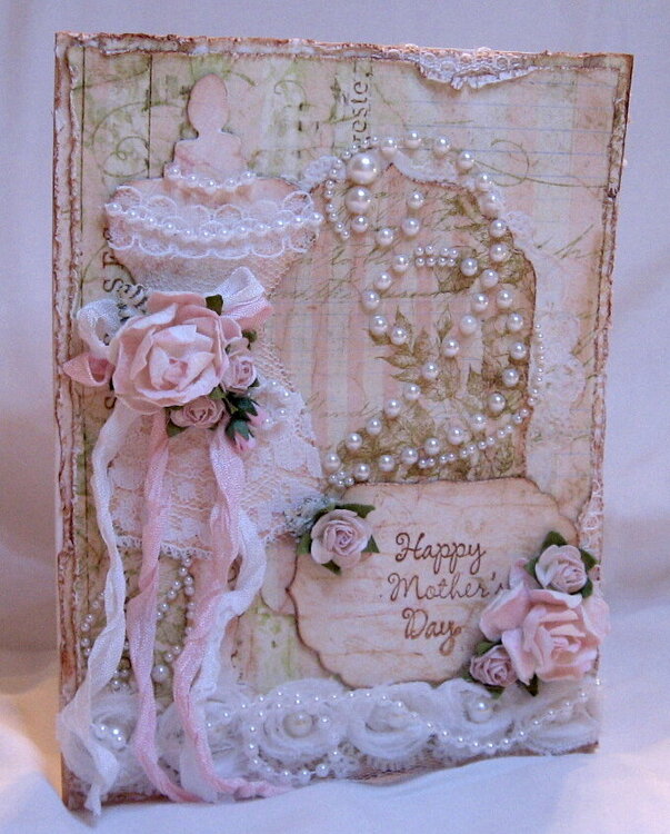 Shabby Vintage Chic Mother&#039;s Day Card
