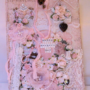 Shabby Chic Pink Mother&#039;s Day Card
