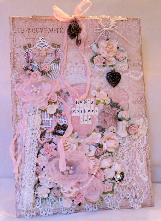 Shabby Chic Pink Mother&#039;s Day Card