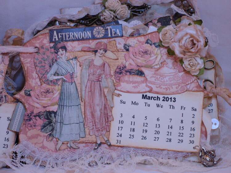 Martica&#039;s Ladies Diary SS Swap Mini Calendar - March