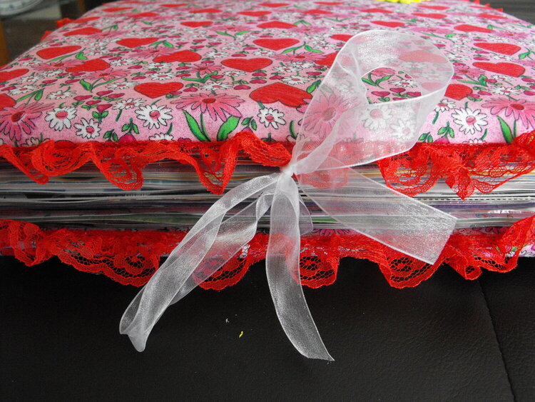 fabric covered photo album