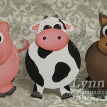 Pig, Cow and Horse cards