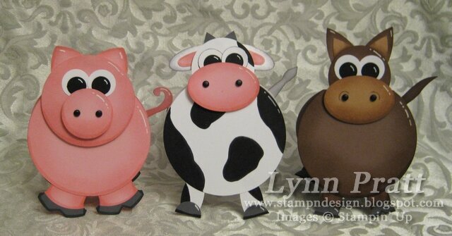 Pig, Cow and Horse cards