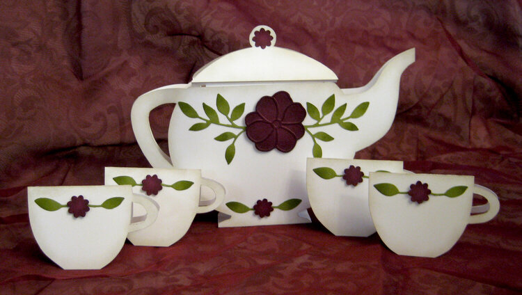 Teatime Pot and Cups Card Kit