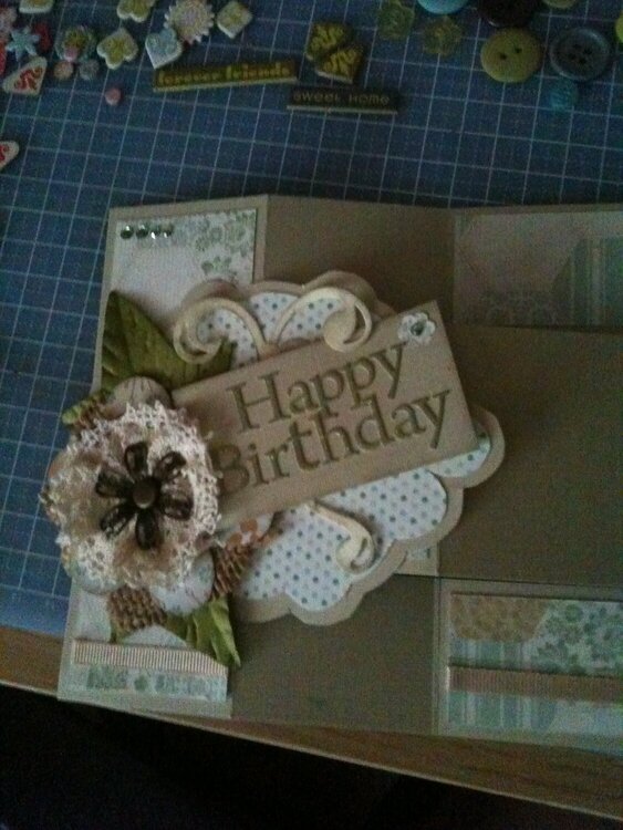 tri folding birthday card
