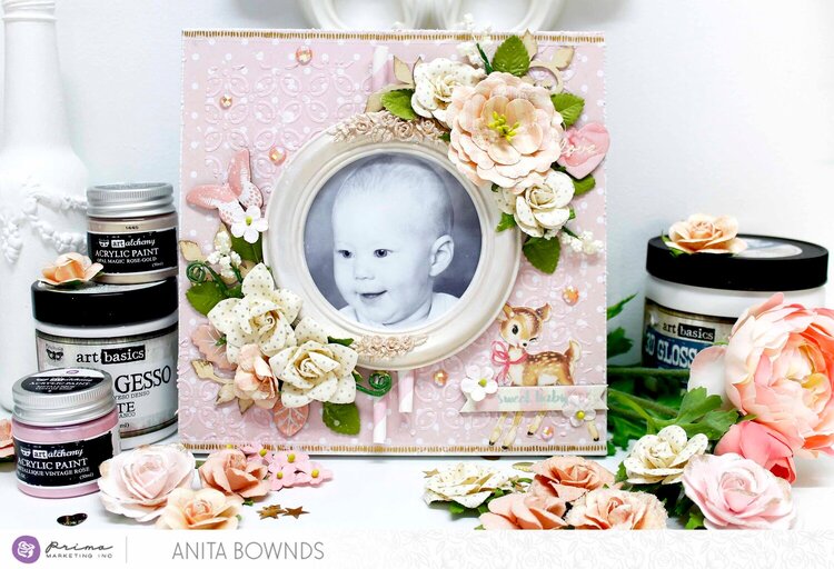 Baby girl canvas- Prima Marketing DT