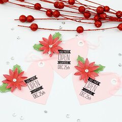 heart Christmas tags