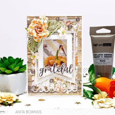 Shaker Grateful card - Prima Marketing Design Team