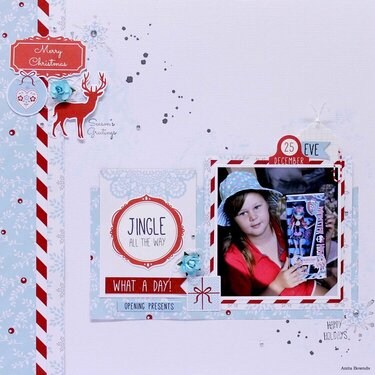 Jingle all the way layout for kaisercraft