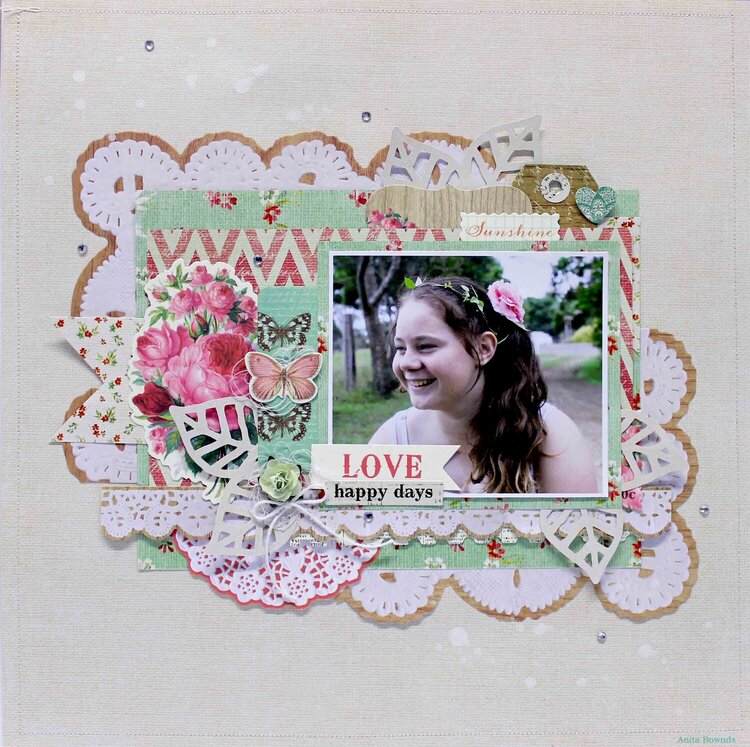 Love Happy Days - dt layout for kaisercraft