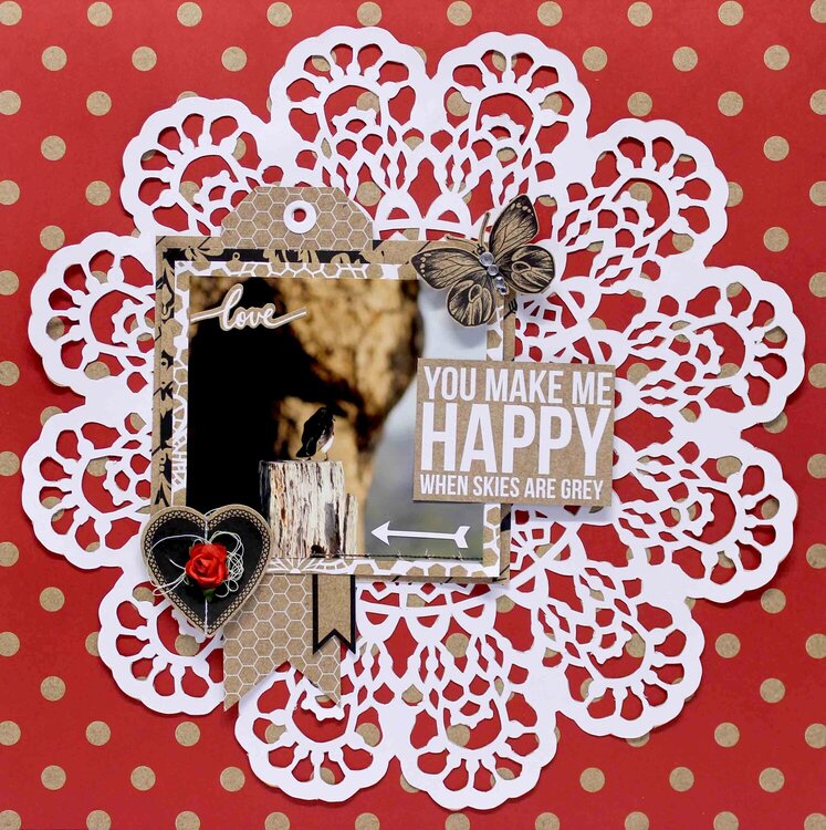 You make me Happy - Mix &amp; Match -DT Layout #kaisercraft