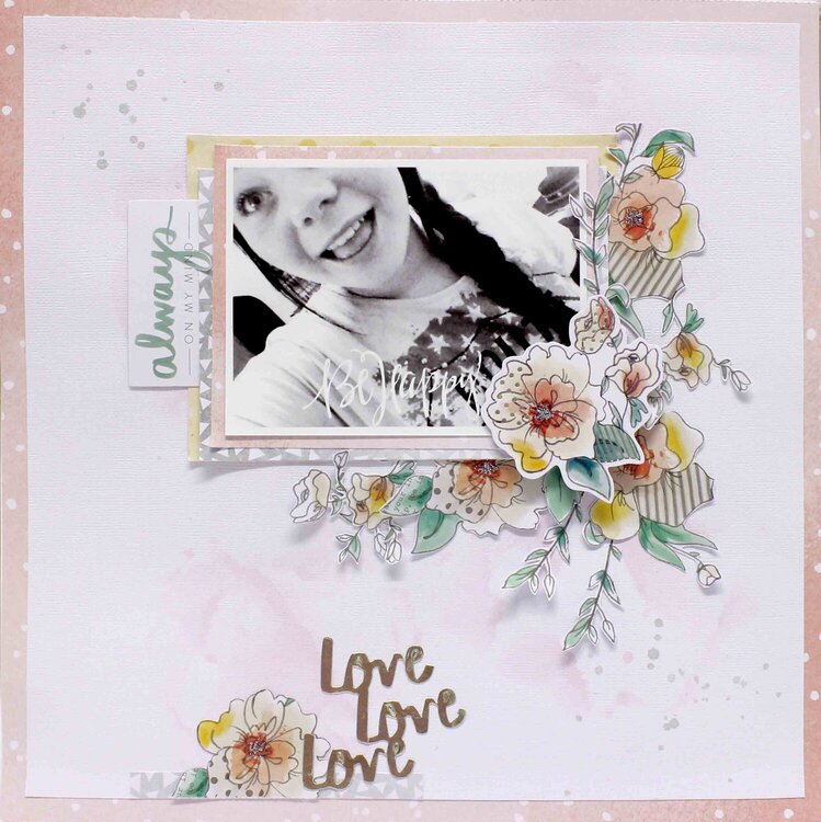love love love layout for scrap the girls